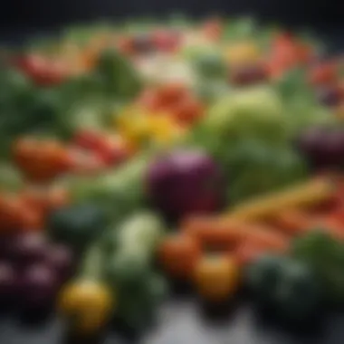 Nutrient-Dense Vegetables A colorful array of fresh vegetables showcasing nutrient density