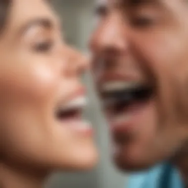 A dental professional discussing peroxide safety with a patient