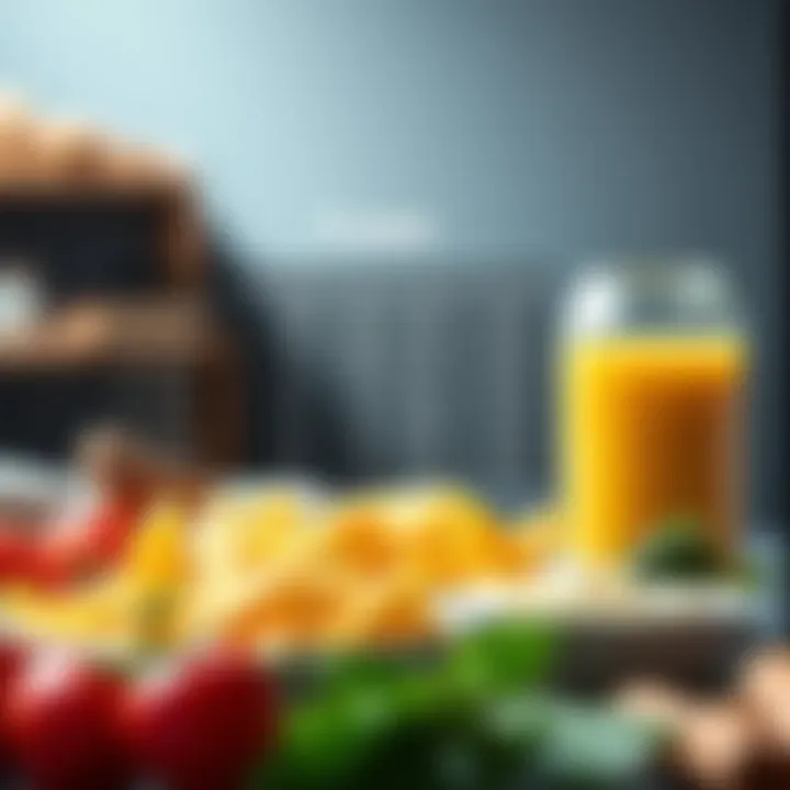 Nutritional chart displaying protein content in foods