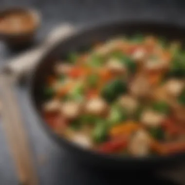 A delicious vegan stir-fry featuring a variety of fresh vegetables and tofu