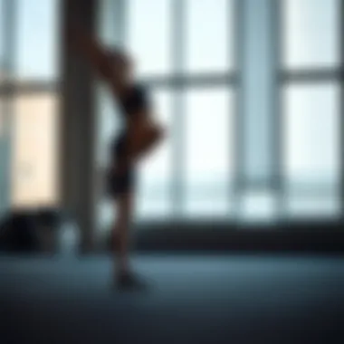 Athlete Performing Single-Leg Balance Exercise Athlete performing single-leg balance exercise