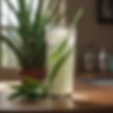 Refreshing Aloe Vera Juice Glass of fresh aloe vera juice