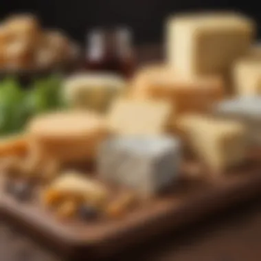 Assorted Healthy Cheese Varieties A platter showcasing assorted healthy cheese varieties
