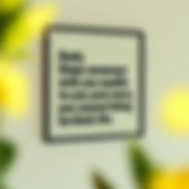 A motivational quote displayed on a wall, emphasizing personal growth and achievement.