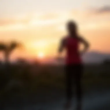 A serene landscape at sunrise, encapsulating the tranquility that comes with physical fitness.
