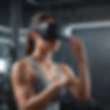 Interactive VR fitness game in action