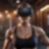 Virtual reality headset in a fitness environment