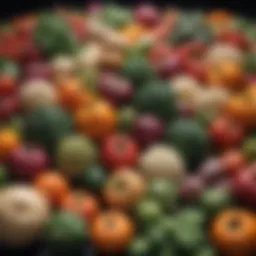A vibrant assortment of high-fiber vegetables showcasing their rich colors and textures.