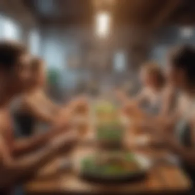 Social Aspects of Vegan Lifestyle Group enjoying a communal vegan dining experience