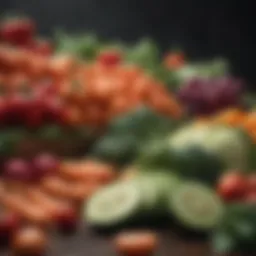 Vibrant array of fresh vegetables ready for juicing