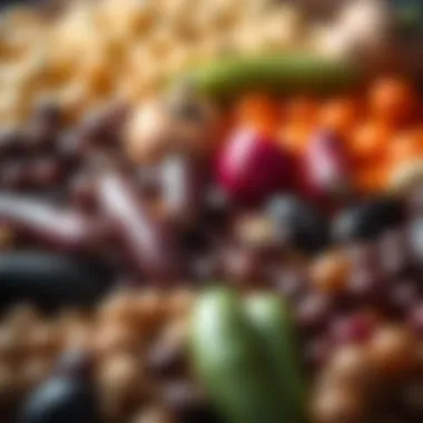 An appealing display of legumes in various forms and colors
