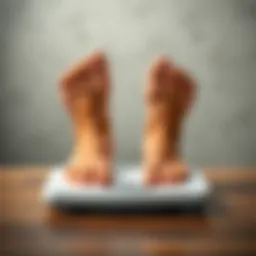 Illustration of a scale showing drastic weight changes