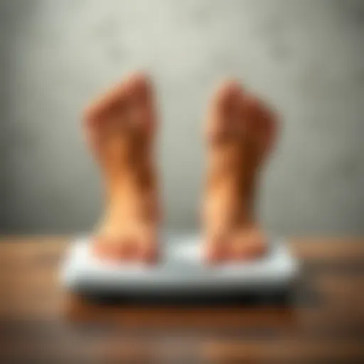 Illustration of a scale showing drastic weight changes