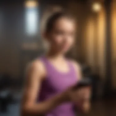 Fitness Apps for Youth Engagement A vibrant representation of fitness apps on a smartphone screen