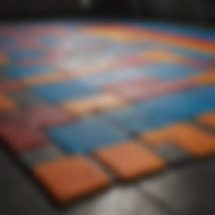 Colorful interlocking foam tiles for fitness areas