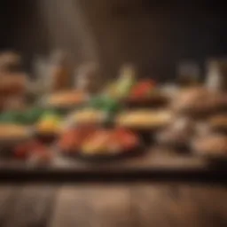 A selection of zero carbohydrate foods on a wooden table