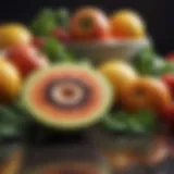 Colorful assortment of fresh fruits and vegetables promoting healthy eating