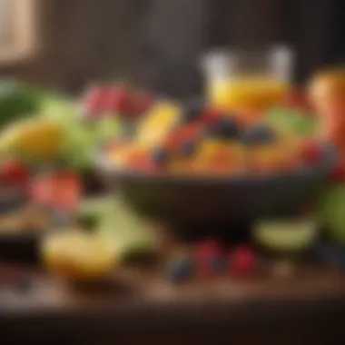 Healthy Eating for Effective Weight Management Colorful array of nutritious foods emphasizing healthy eating