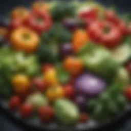 Colorful array of fresh vegetables