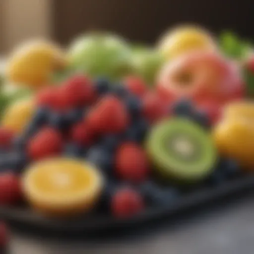 A vibrant assortment of fresh fruits including berries, apples, and citrus