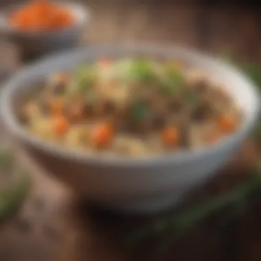 Quinoa Bowl for Healthy Eating A nutritious bowl of quinoa topped with seeds and herbs