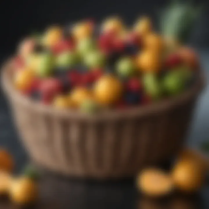 A basket filled with low-carb fruit alternatives