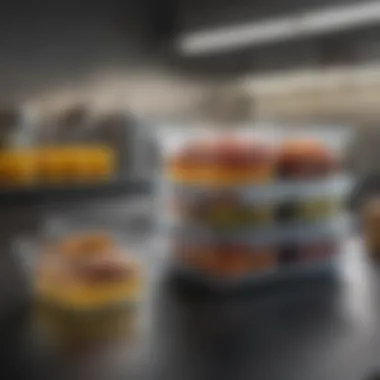 Maximizing Space with Glass Tupperware Efficient storage solutions with neatly stacked glass Tupperware