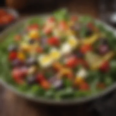 Colorful Salad for Weight Loss A vibrant salad bowl filled with a variety of fresh greens and colorful vegetables