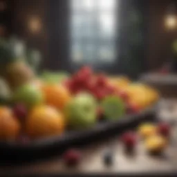 Colorful assortment of portable fruits for work