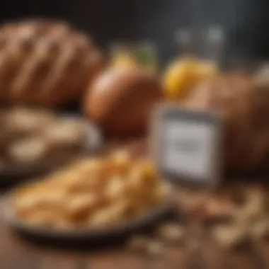 Carbohydrate Content Overview Nutritional chart showcasing carbohydrate content of various foods