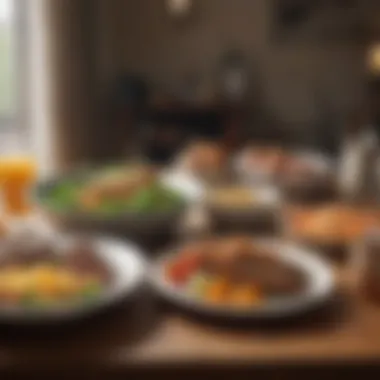 A Balanced Meal and Its Caloric Breakdown Balanced meal with caloric breakdown