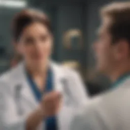 A healthcare professional discussing options with a patient