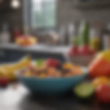 A colorful array of nutritious foods on a kitchen countertop