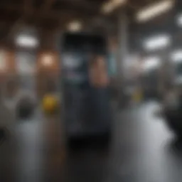 Diverse fitness applications on a smartphone screen