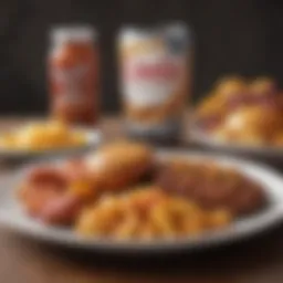A plate filled with processed foods