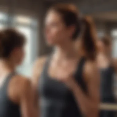 User engaging with The Mirror during a workout session