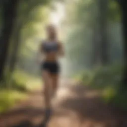 A scenic running trail surrounded by nature