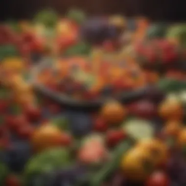 A Colorful Array of Nutrient-rich Foods A vibrant display of fresh fruits and vegetables