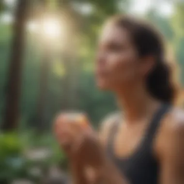 Embracing Mindfulness for Wellness An individual engaged in mindful meditation outdoors