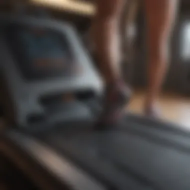 Advanced treadmill displaying a high-tech interface with interactive features