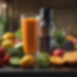 A fresh array of vibrant fruits and vegetables for juicing