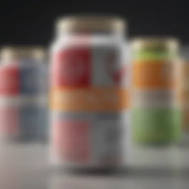 A vibrant display of various keto energy drink powders in different flavors and textures.