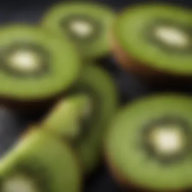 Textures of Kiwi: A Nutritional Powerhouse Vibrant kiwi slices showcasing their unique texture