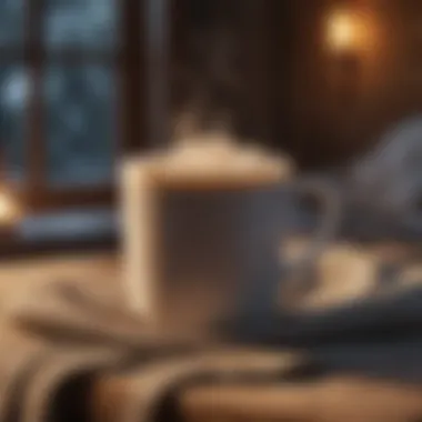 Cozy blanket and warm beverages