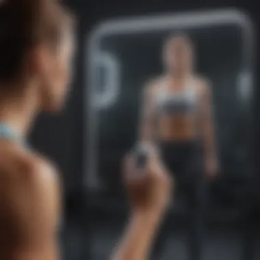 User engaging with the Mirror device during a workout session