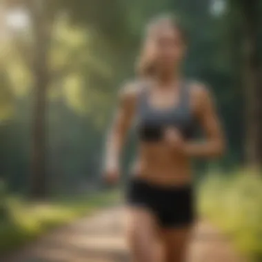 Individual engaging in outdoor fitness activity