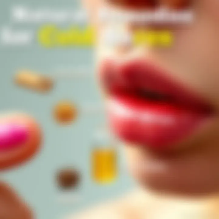 Natural Remedies for Cold Sores Illustration showing natural remedies for cold sores