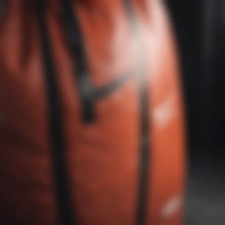 Close-up of a Nike boxing bag showcasing durability