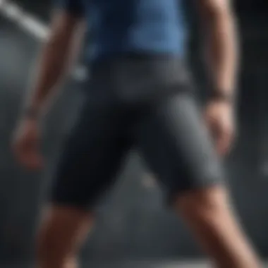 Ergonomic Design in Action Dynamic pose of shorts highlighting ergonomic fit and design