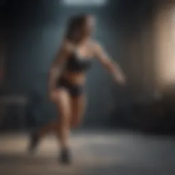 Dynamic bodyweight exercise showcasing lunges